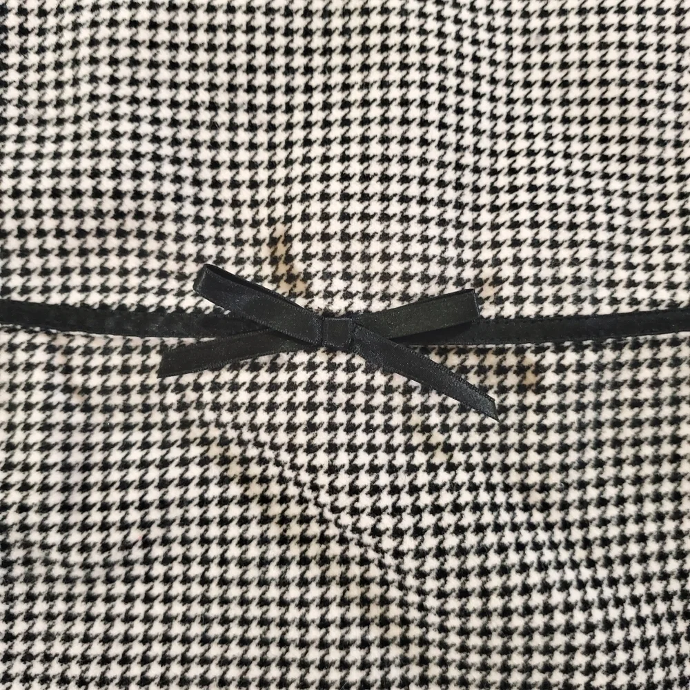 1195 * Gymboree City Sidewalk Houndstooth Jumper Dress Black White Size 12/18M